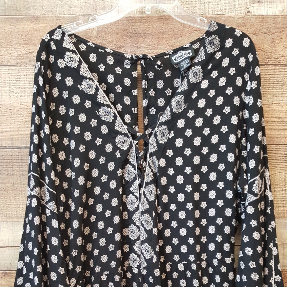 NWT Angie Plus Size Black & White Romper